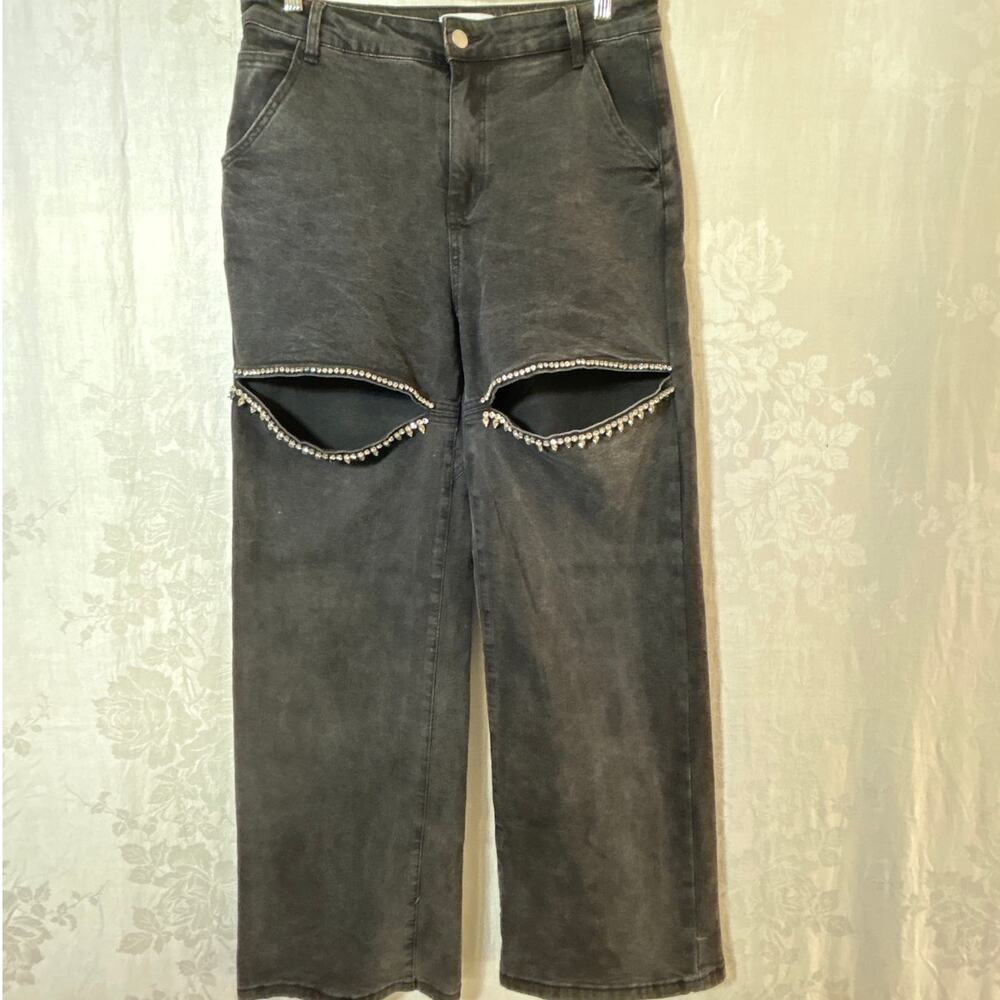 Lane 201 Rhinestone Cutout Jeans